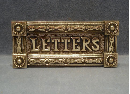 Brass Letter Flap — Brass, late 19th century
