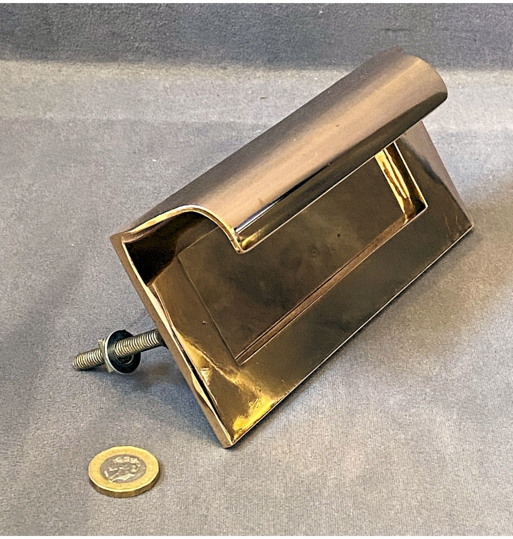 Brass Letter Flap with Door Pull — view 2