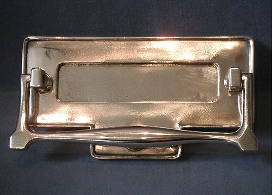 Brass Letter Flap with Integral Knocker — Brass, circa 1900