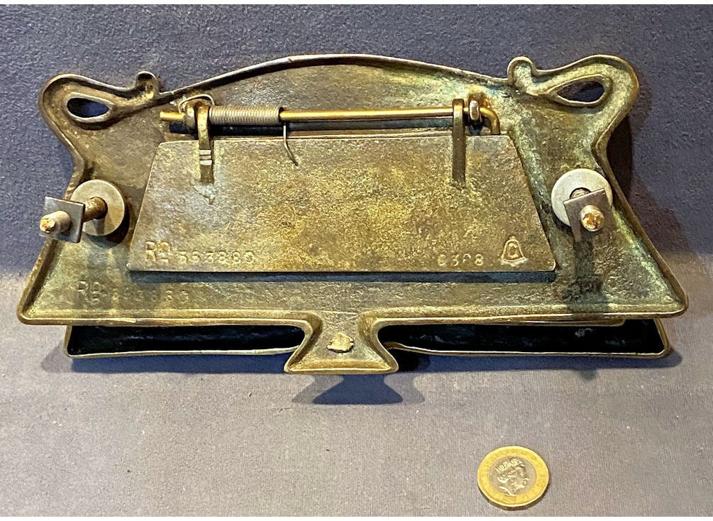 Brass Letter Flap with Knocker — view 2