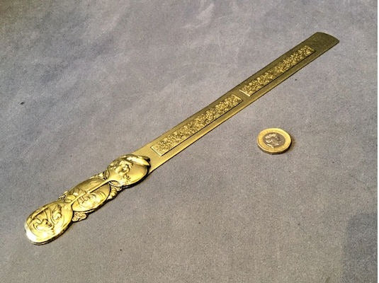 Brass Letter Opener — Brass, 1920's