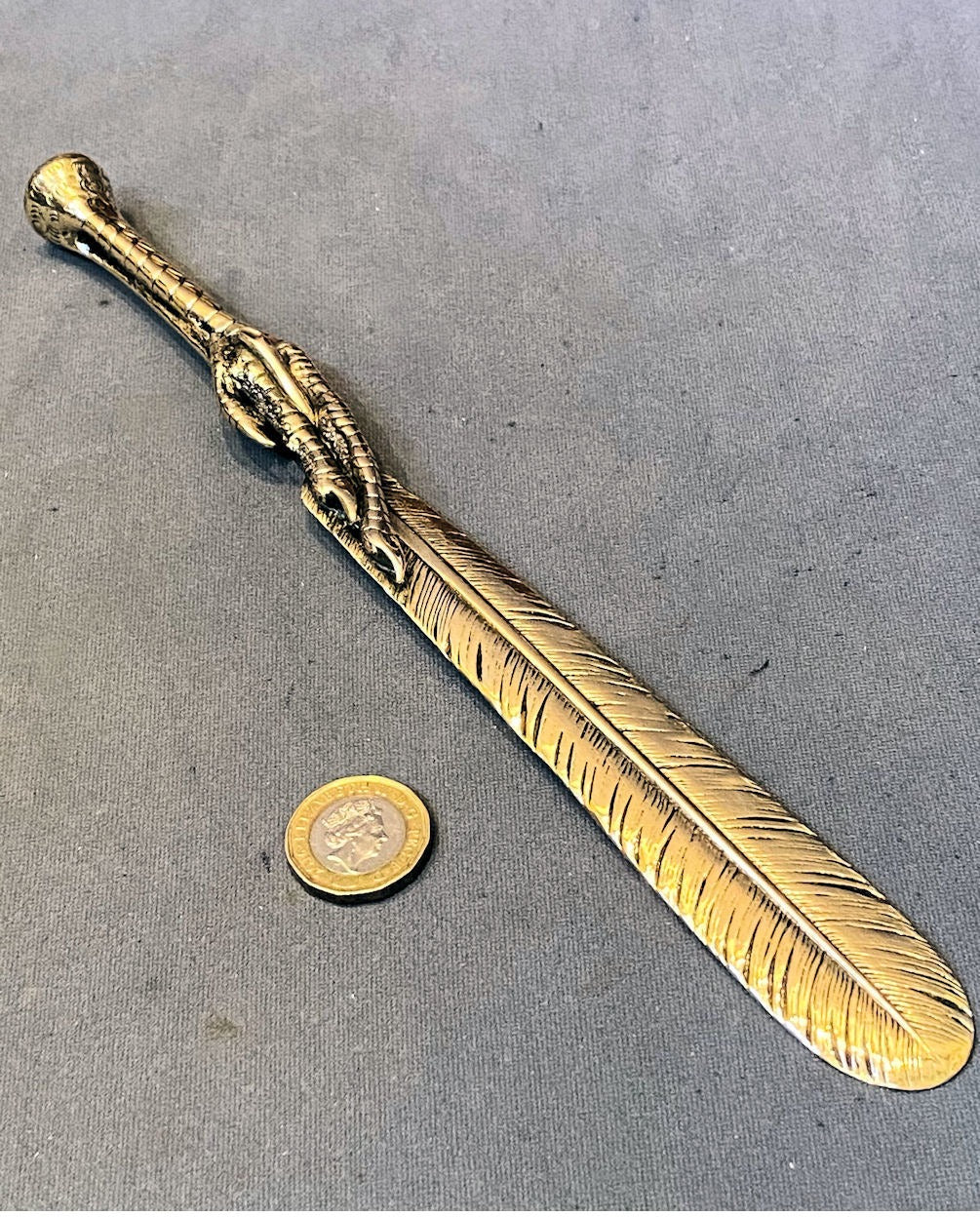 Brass Letter Opener — Brass, late 19th century
