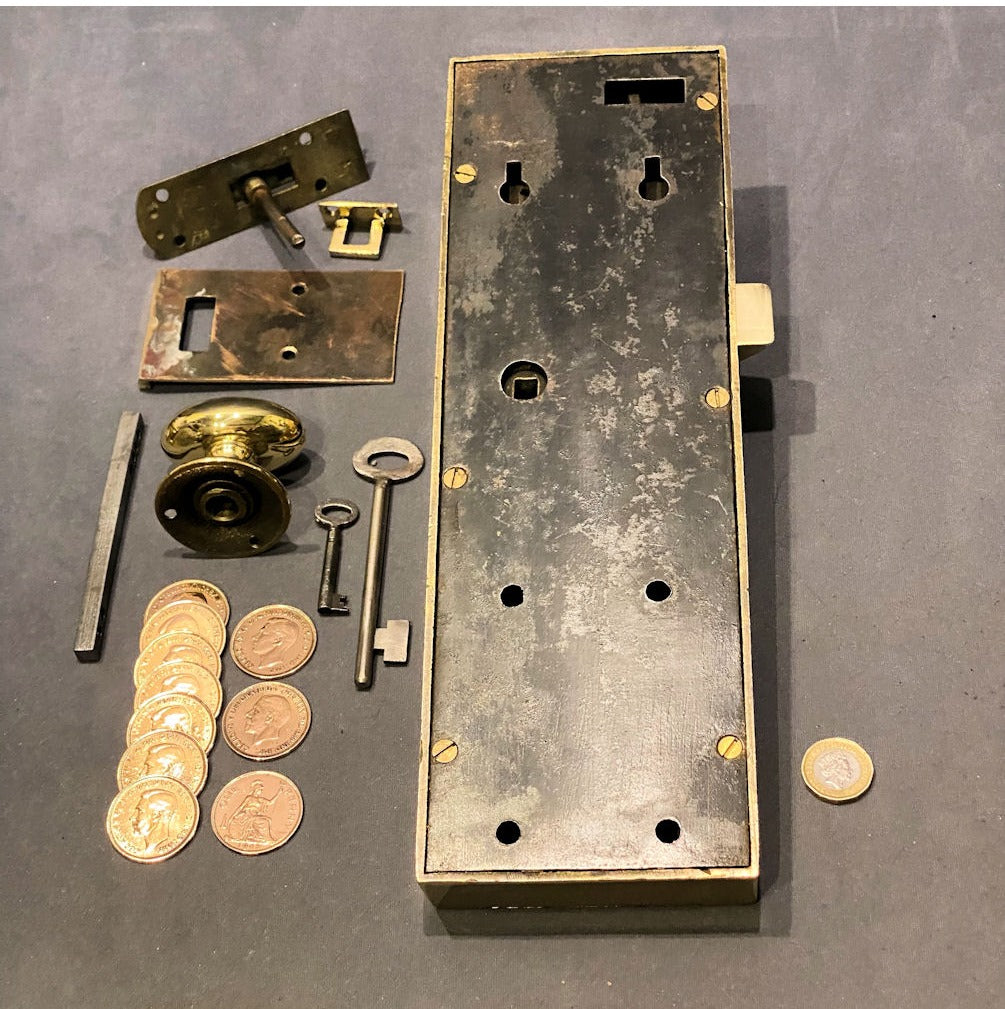 Brass Loo Door Lock Set — view 2