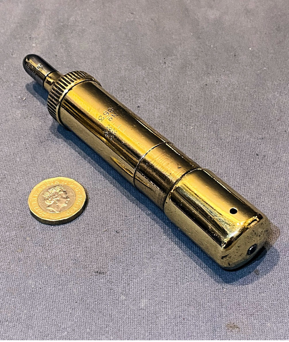 Brass Motorcycle Grease Gun — Brass, 1930's