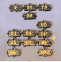 Brass on Cast Iron Number Plates — Brass, 1906