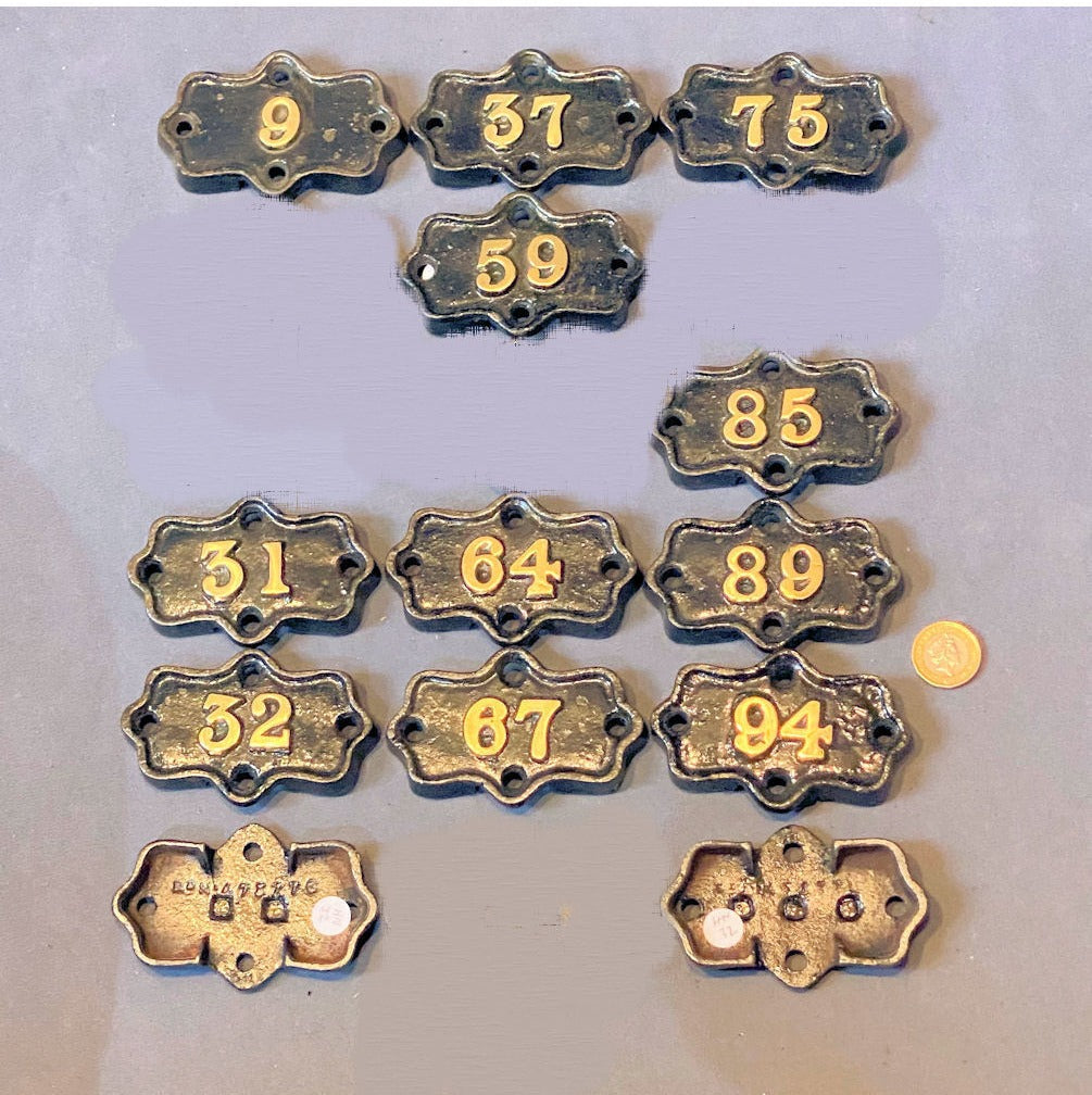Brass on Cast Iron Number Plates — view 2