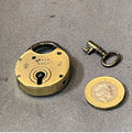 Brass Padlock & Key — Brass, 1920's