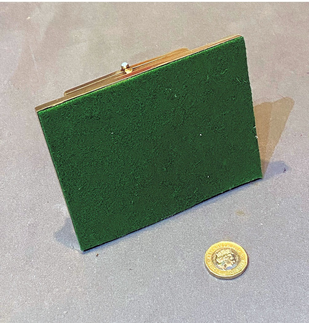 Brass Pen Rack with Pen Wipe & Stamp Box — view 4