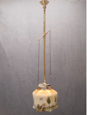 Brass Pendant Light Fitting — Brass, late 19th century