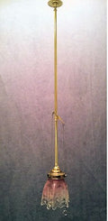 Brass Pendant Light Fitting — Brass, late 19th century