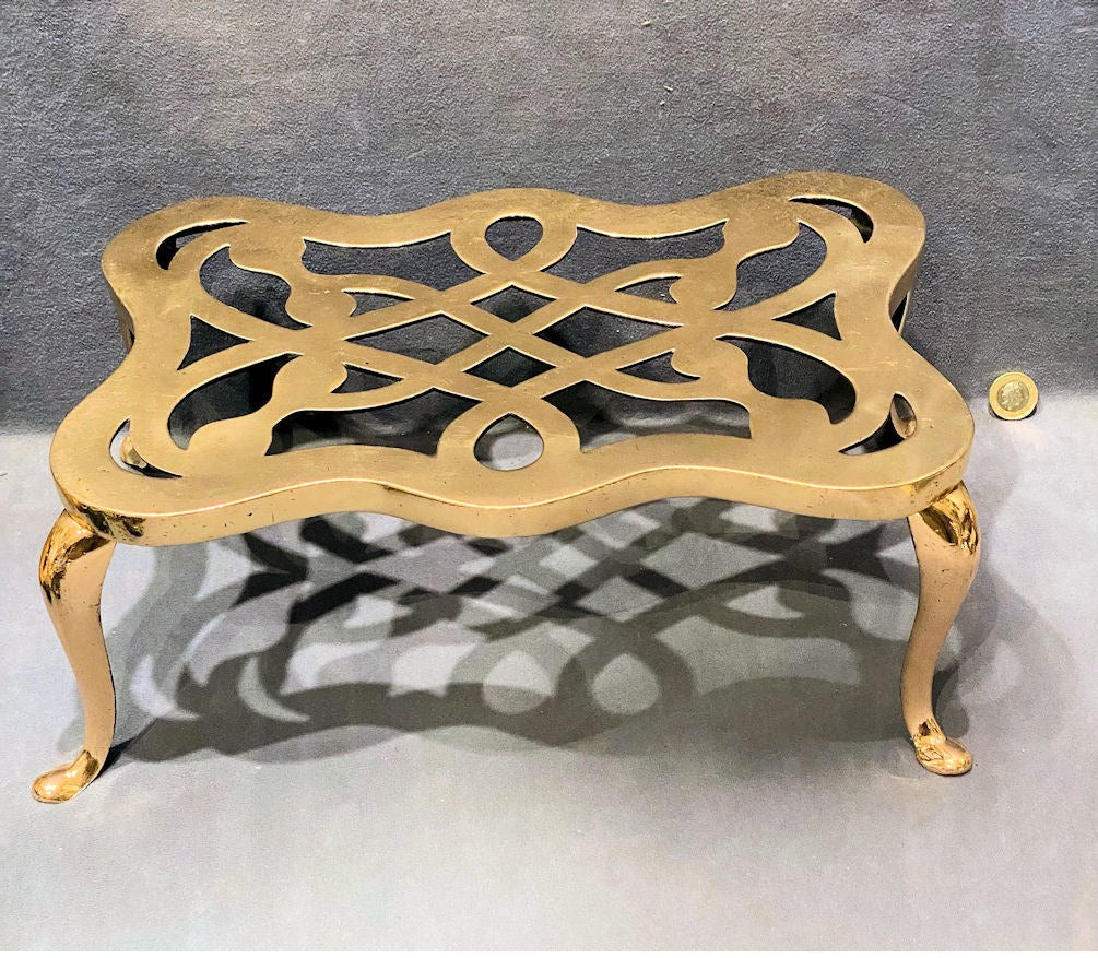 Brass Potstand — Brass, late 19th century
