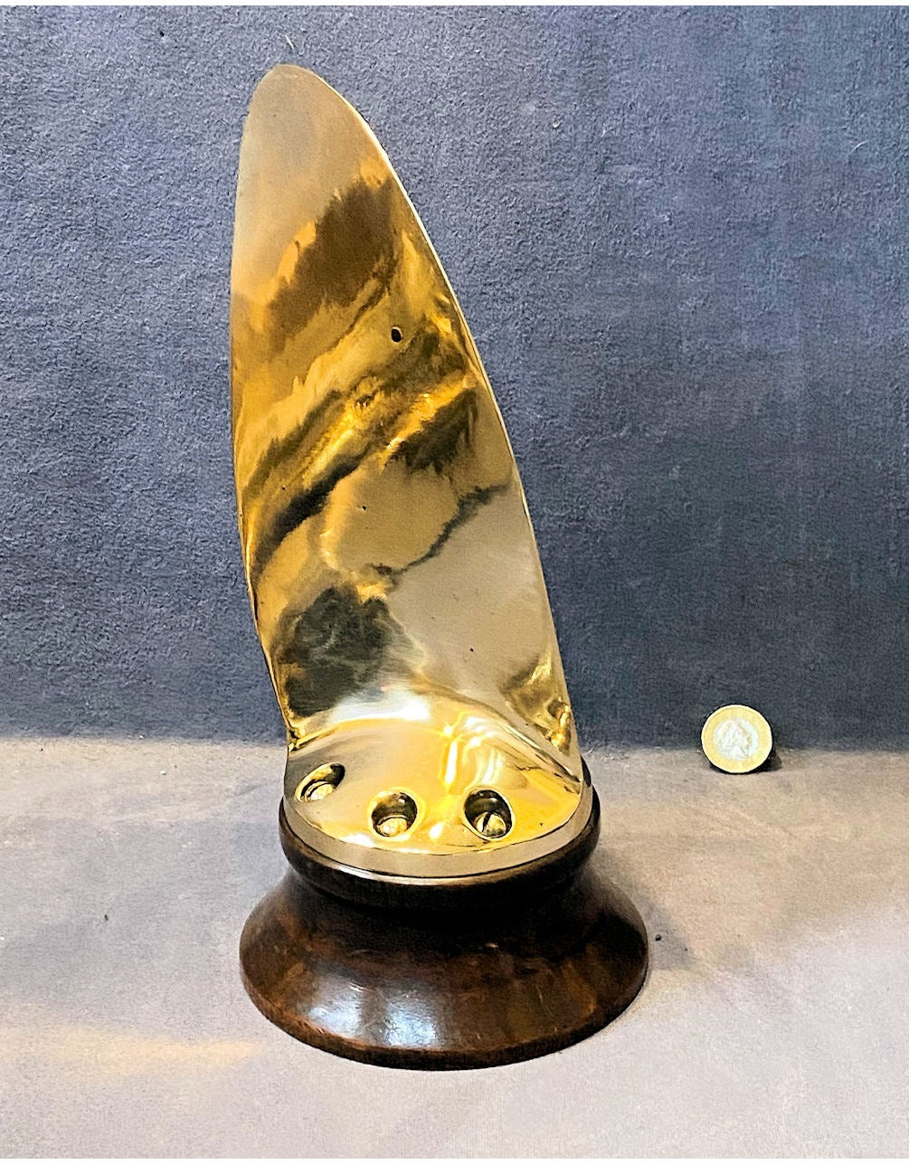 Brass Propeller Blade Trophy — view 2