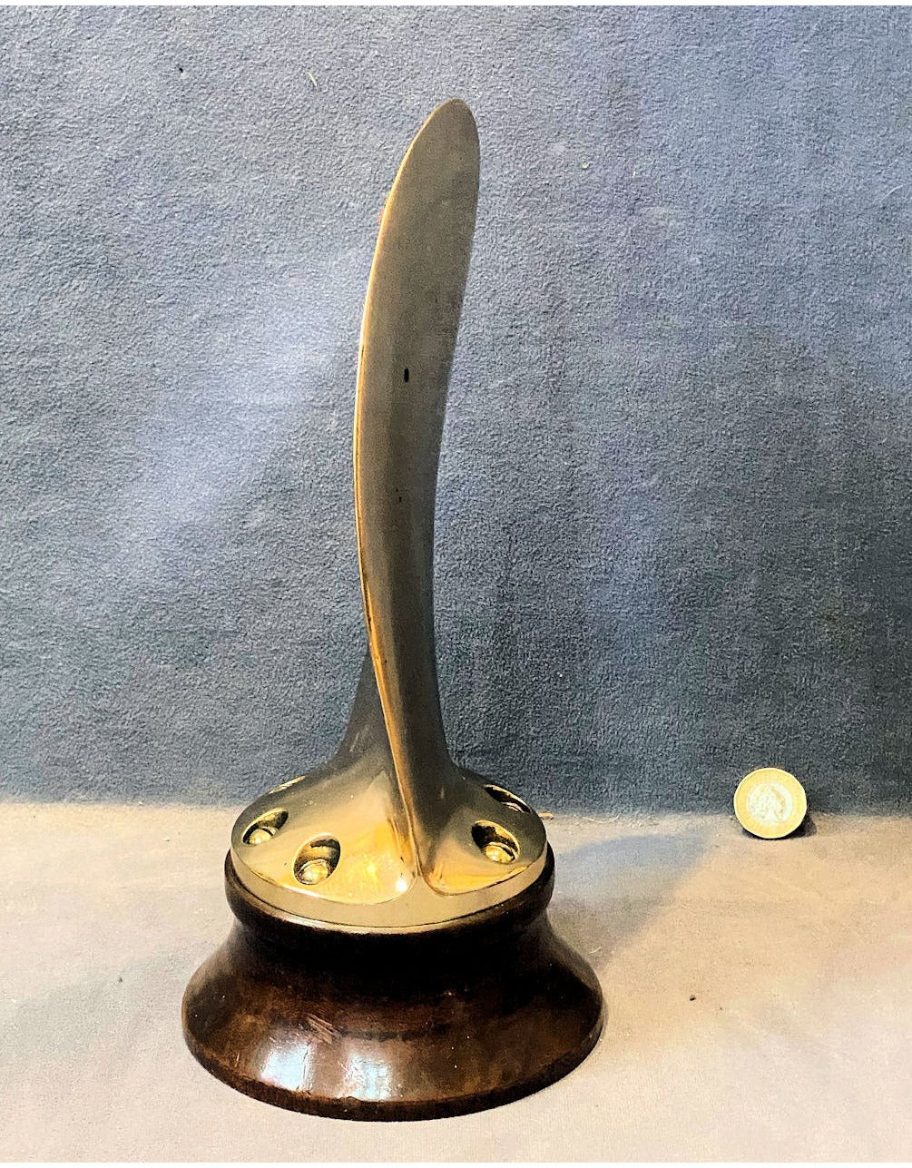 Brass Propeller Blade Trophy — view 3