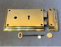 Brass Rim Lock — Brass, circa 1900
