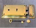 Brass Rim Lock — Brass, circa 1900