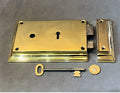 Brass Rim Lock — Brass, circa 1900