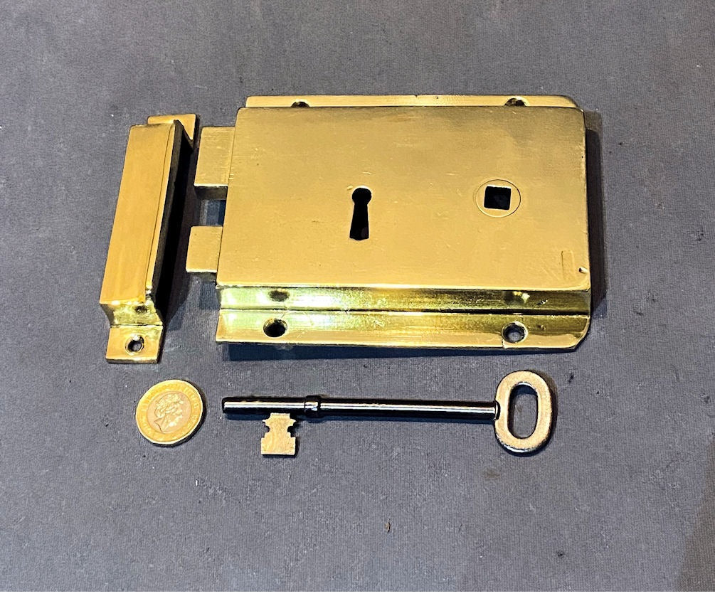 Brass Rim Lock — Brass, 1920's