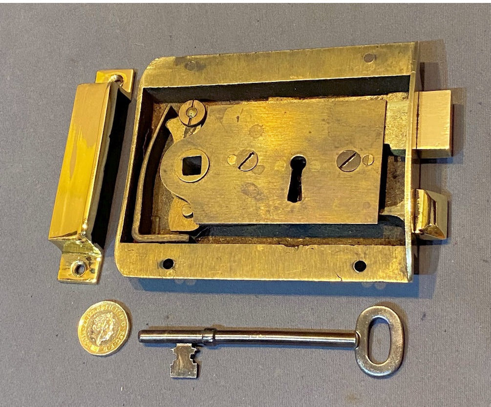 Brass Rim Lock — view 2