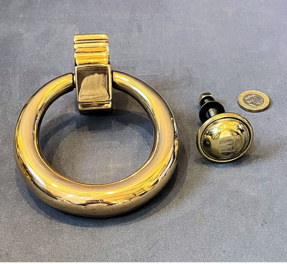 Brass Ring Door Knocker — Brass, 1940's