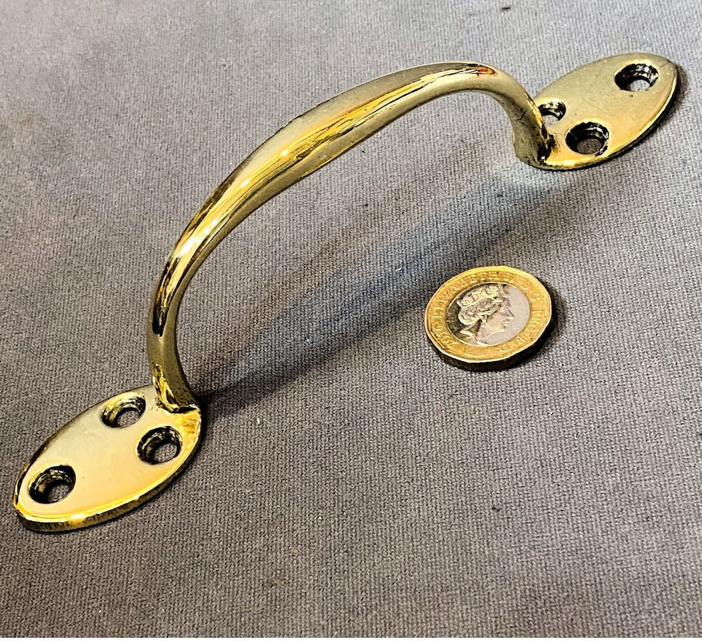 Brass Sash Window Lift — Brass, late 19th century