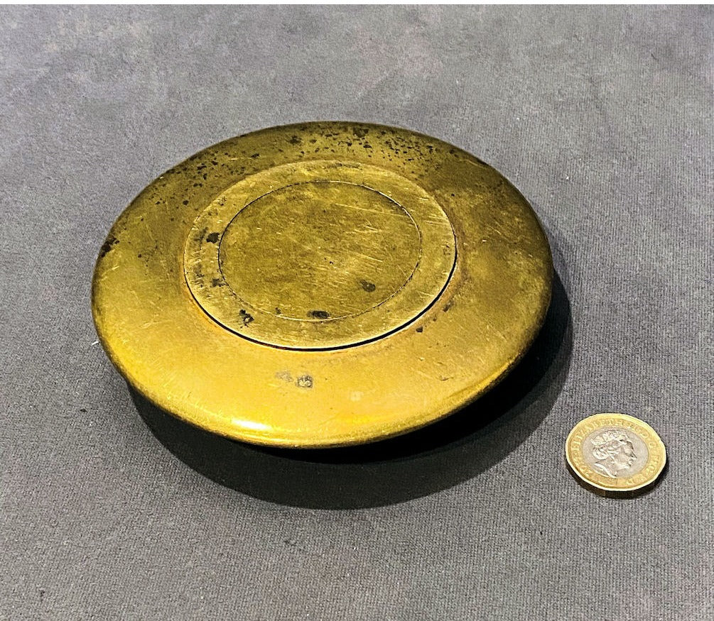 Brass Straw Hat Inkwell — view 4