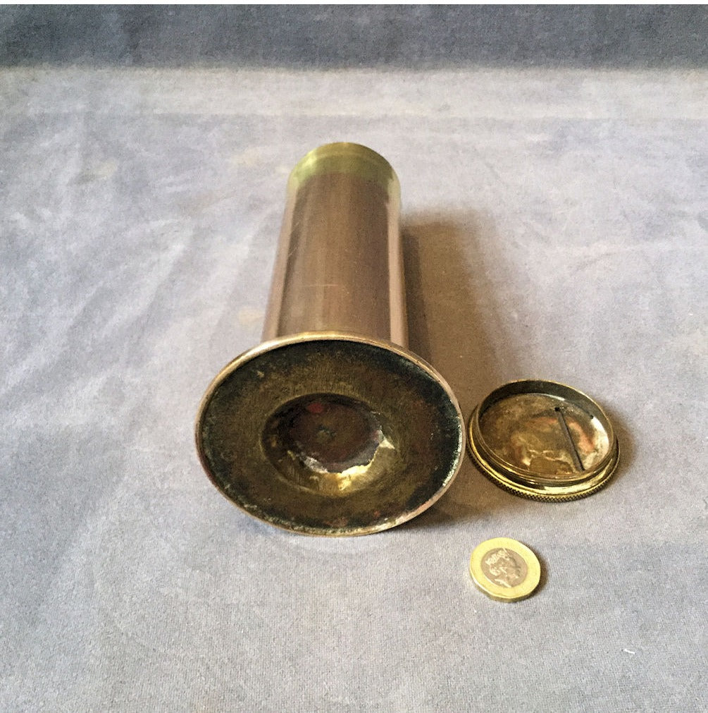 Brass Tubular Money Box — view 3