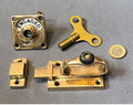 Brass Vacant / Engaged Toilet Door Bolt — Brass, 1920's