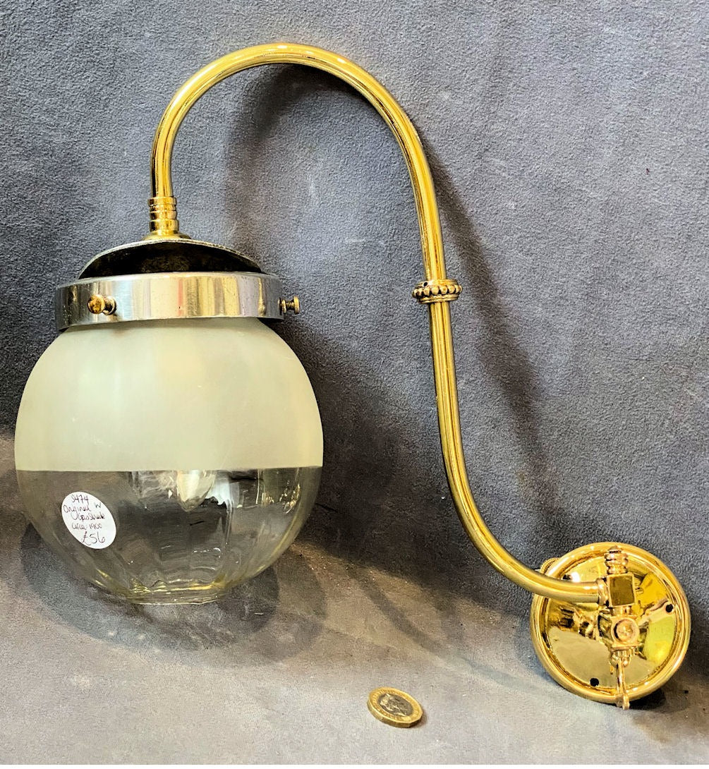 Brass Wall Light — Brass, late 19th century