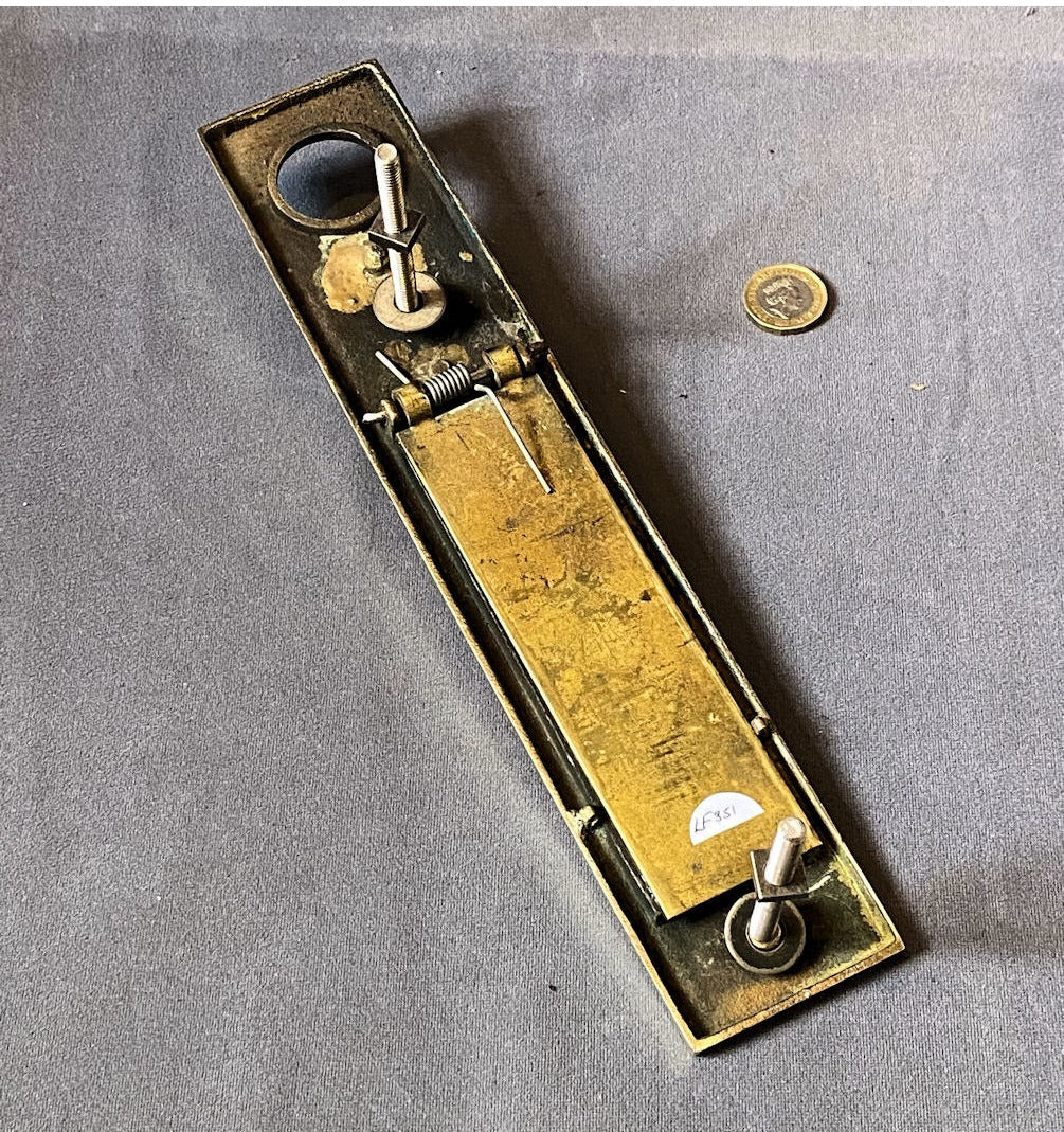 Brass Yale Lock Door Knocker with Letter Flap — view 3
