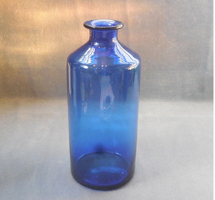 Bristol Blue Syrup Bottle — Glass, 19th century