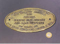 Bristol Nested Fire Bucket Brass Plaque — Brass, 1930's