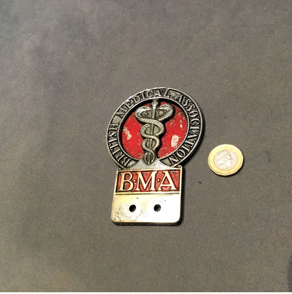 British Medical Assoc Car Badge — Brass