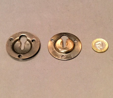 Bronzed Steel Keyholes, 3 available — Bronze, 1920's