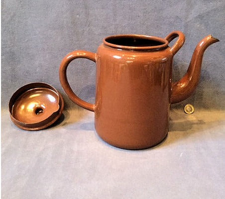 Brown Enamel Canteen Teapot — view 2