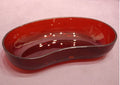 Brown Glass Kidney Bowl — Glass, late 19th century