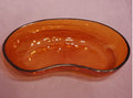 Brown Glass Kidney Bowl — Glass, late 19th century
