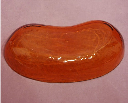 Brown Glass Kidney Bowl — view 2