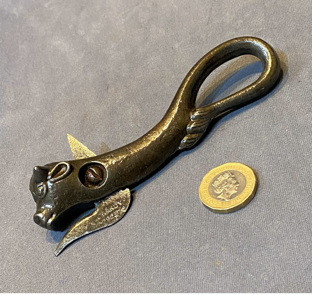 Bulls Head Cast Iron Can Opener — Cast iron, late 19th century