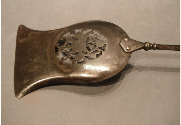 Burnished Steel and Brass Fireside Shovel — view 2
