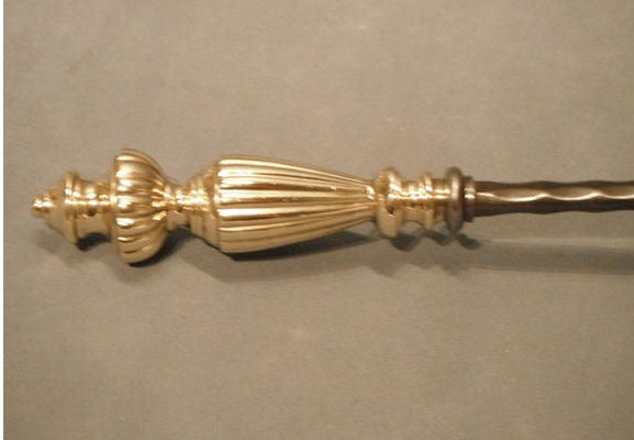 Burnished Steel and Brass Fireside Shovel — view 3