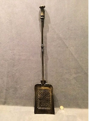 Burnished Steel Fireside Shovel — Steel, mid 19th century