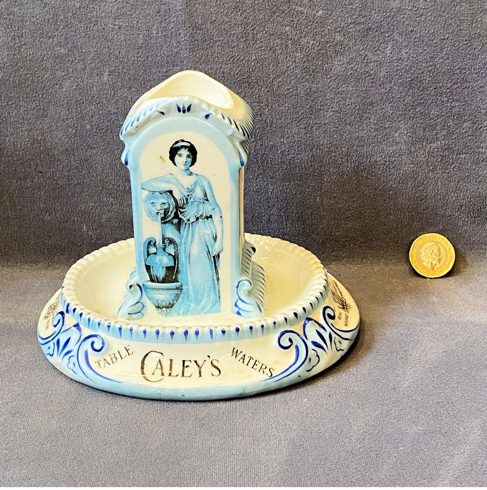 Caleys Mineral Water Match Striker — Ceramic, 1920's