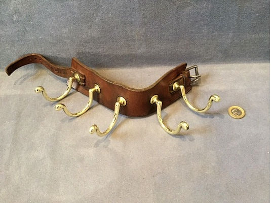 Campaign Tent Pole Coatrack — Leather, late 19th century