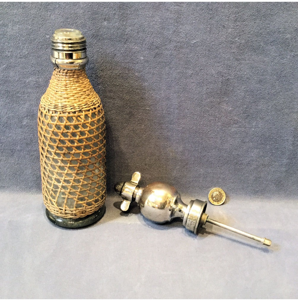 Cane Covered Soda Syphon — view 3