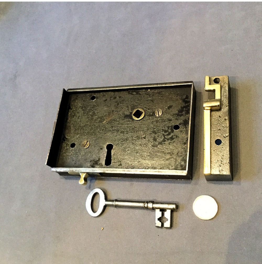 Carpenters Patent Wrought Iron Rim Lock — view 2