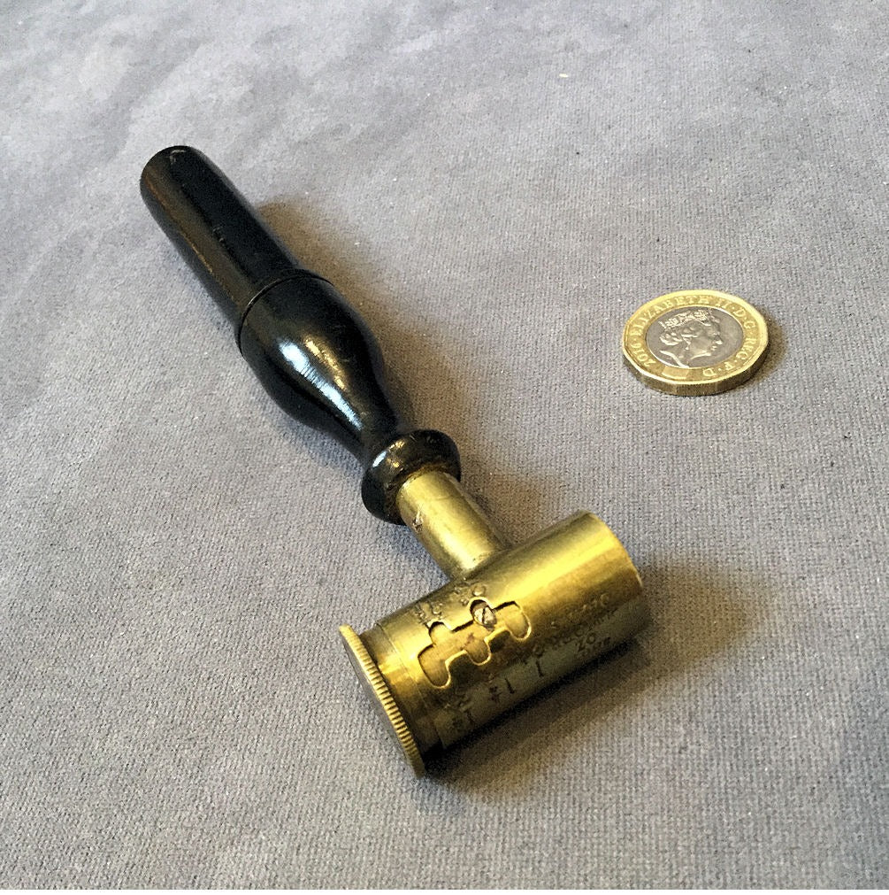 Cartridge Loading Shot and Powder Measure — Brass, circa 1900