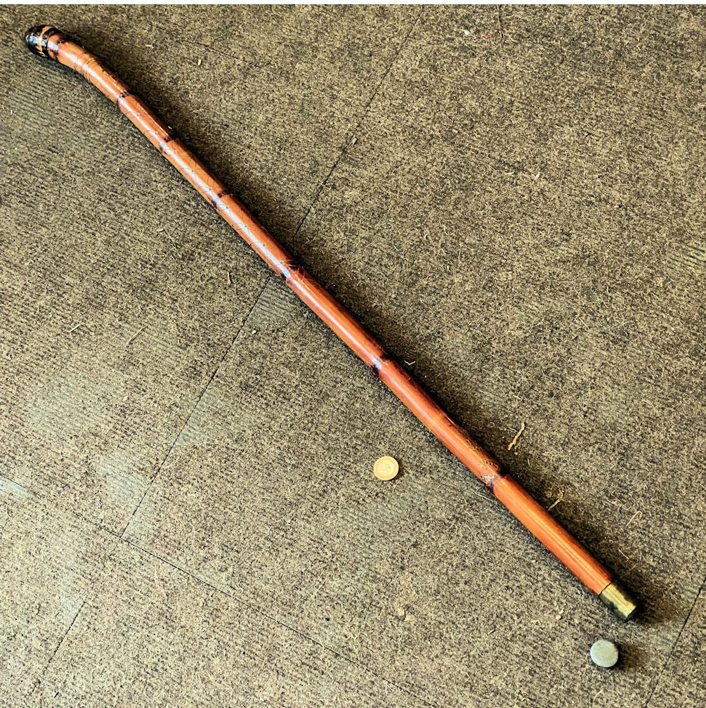 Carved Bamboo Walking Stick — view 3