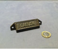 Caslon Cast Iron Drawer Pull — Cast iron, late 19th century