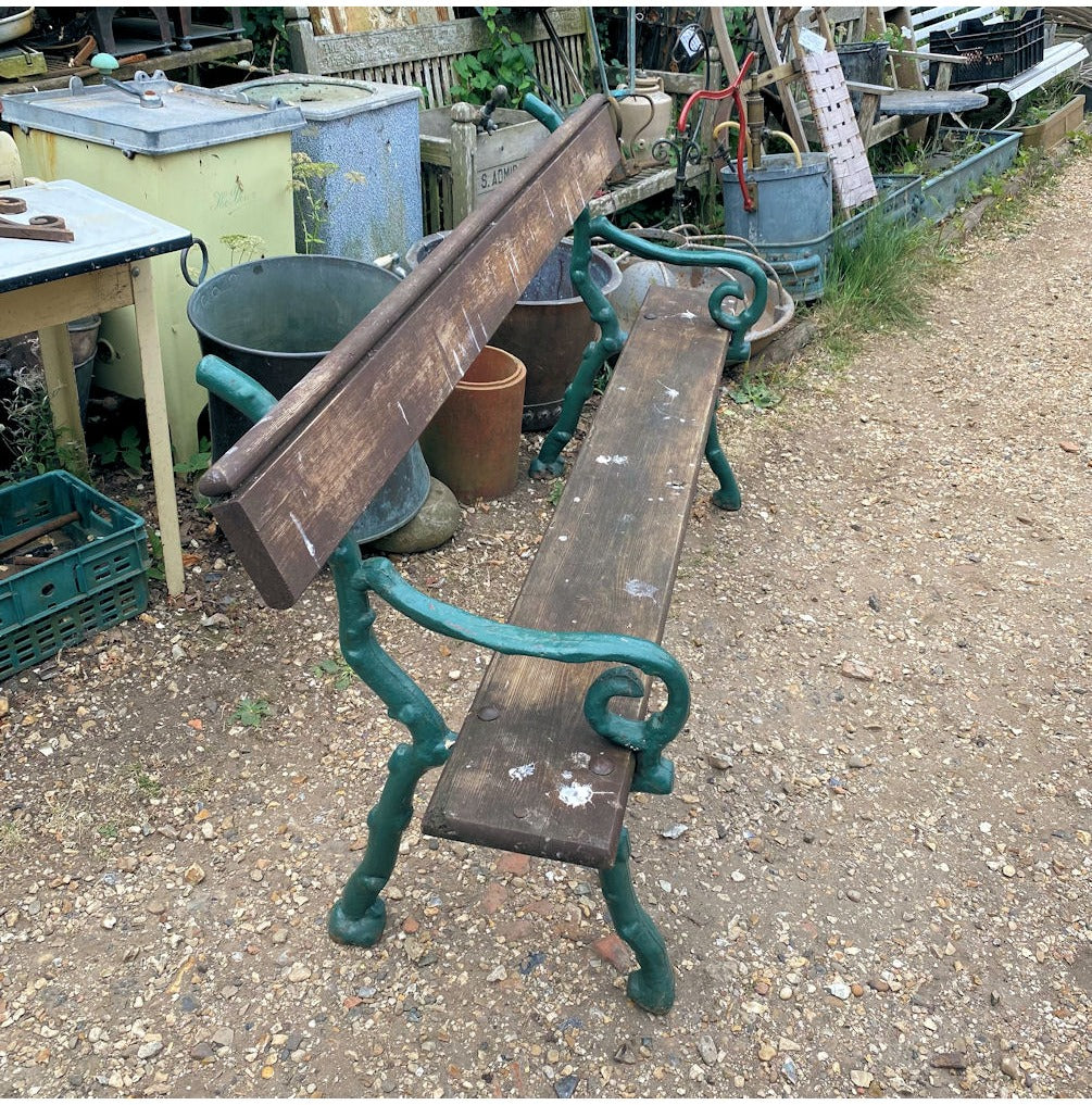 Cast Iron & Timber Garden Bench — view 2