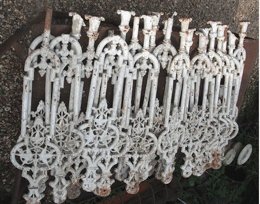 Cast Iron Balustrades, 5 available — Cast iron, late 19th century